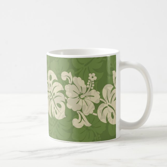 Kalakaua Hawaiian Hibiscus Border KL301 Coffee Mug (Right)