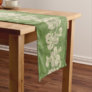 Kalakaua Hawaiian Hibiscus Border KL301 Short Table Runner