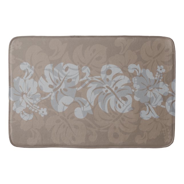 Kalakaua Hawaiian Hibiscus Border KL302 Bath Mat (Front)