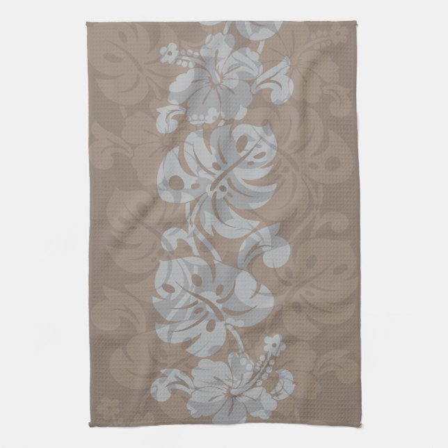 Kalakaua Hawaiian Hibiscus Border KL302 Tea Towel (Vertical)