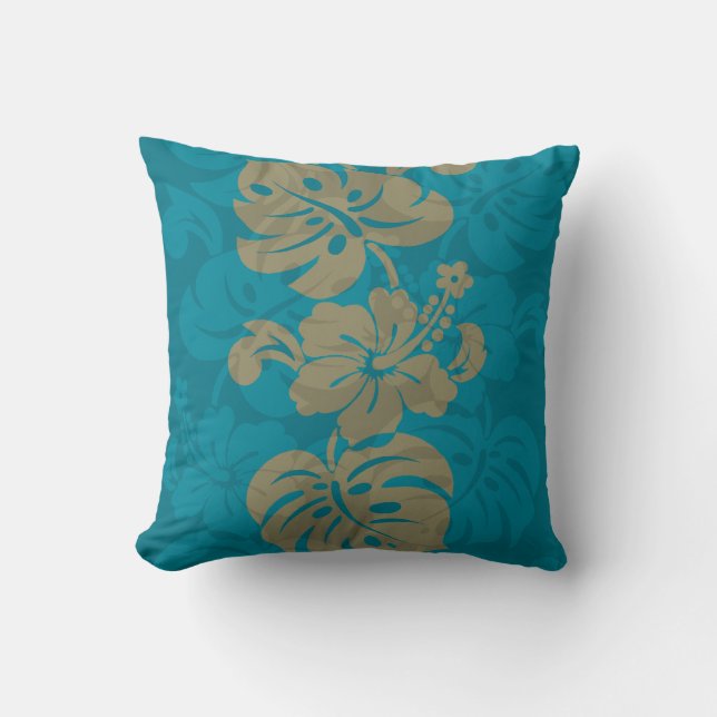 Kalakaua Hawaiian Hibiscus Border KL303 Cushion (Front)