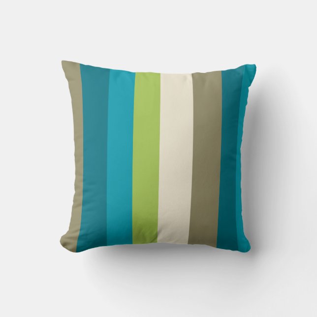 Kalakaua Hawaiian Reversible Beach Stripes KL303 Cushion (Front)