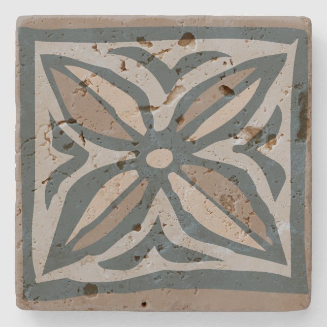 Kalakaua Hawaiian Tropical Tapa KL302 Stone Coaster (Front)