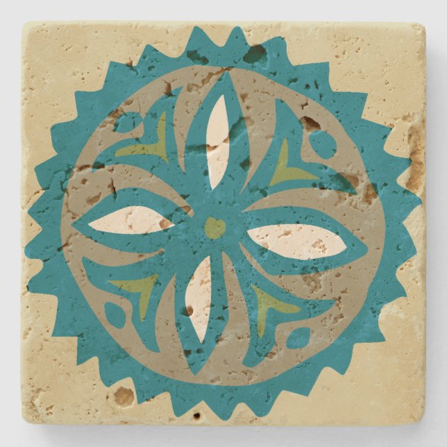 Kalakaua Hawaiian Tropical Tapa KL303 Stone Coaster (Front)