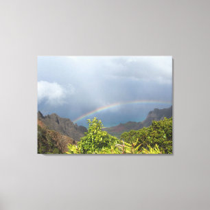 Kalalau Rainbow Stretched Canvas Print