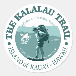 Kalalau Trail Classic Round Sticker