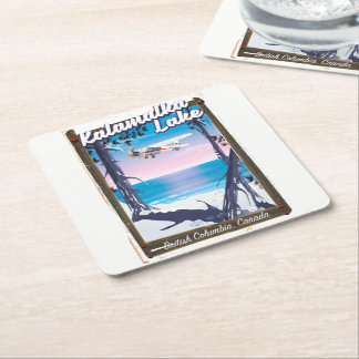 kalamalka lake, British Columbia Canada Square Paper Coaster