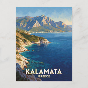 Kalamata Greece Taygetos Mountain Travel Postcard