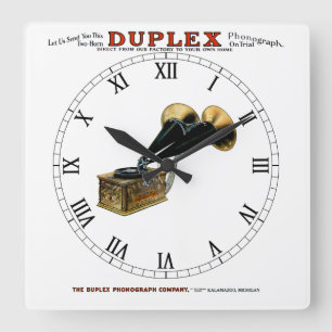 Kalamazoo Duplex Antique Phonograph Wall Clock