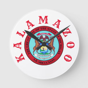 Kalamazoo, Michigan Round Clock