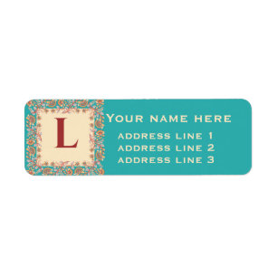 Kalamkari Return Address Label