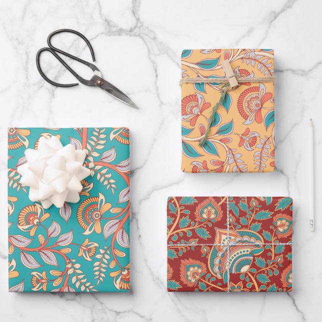 Kalamkari  wrapping paper sheet (Front)