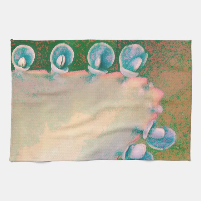 Kalanchoe Plant Abstract Tea Towel (Horizontal)