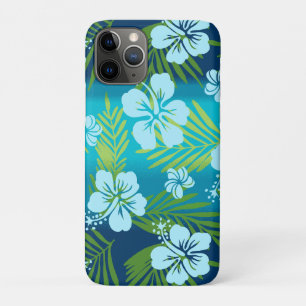 Kalani Tie Dye Blend Tropical Hibiscus - Teal iPhone 11 Pro Case