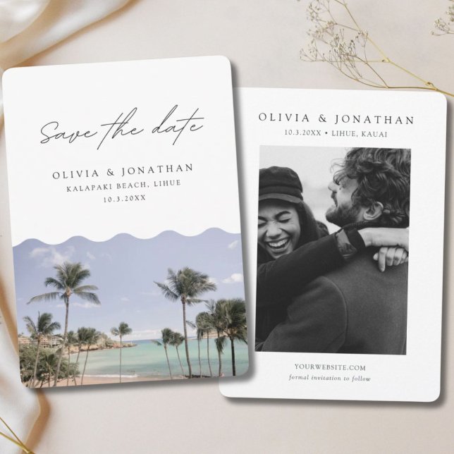 Kalapaki Beach Save the Date Lihue Wedding Invitation (Kalapaki Beach Save the Date Lihue Wedding Invitation)