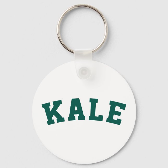 Kale Funny Vegan Style Key Ring (Front)