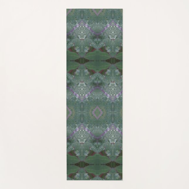 Kale Ikat 8 Horizontal Yoga Mat (Front)