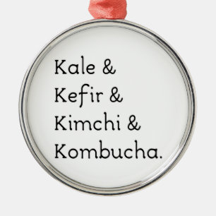 Kale Kefir Kimchi Kombucha Metal Tree Decoration