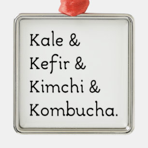 Kale Kefir Kimchi Kombucha Metal Tree Decoration