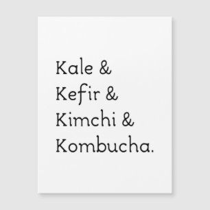 Kale Kefir Kimchi Kombucha Postcard