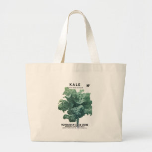 Kale, Roudabush's Seed Store Large Tote Bag