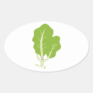 Kale Runner Oval Sticker