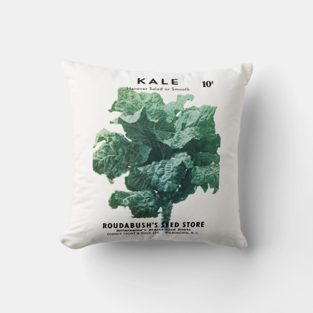 Kale Seed Packet Label Cushion (Front)