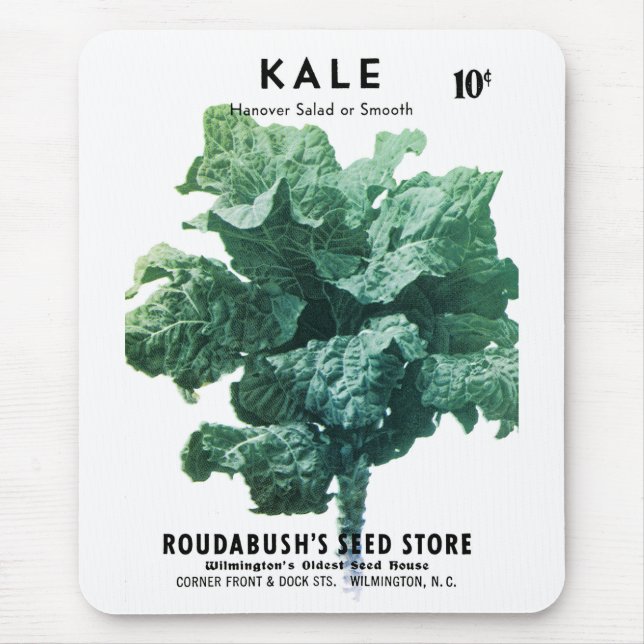 Kale Seed Packet Label Mouse Mat (Front)