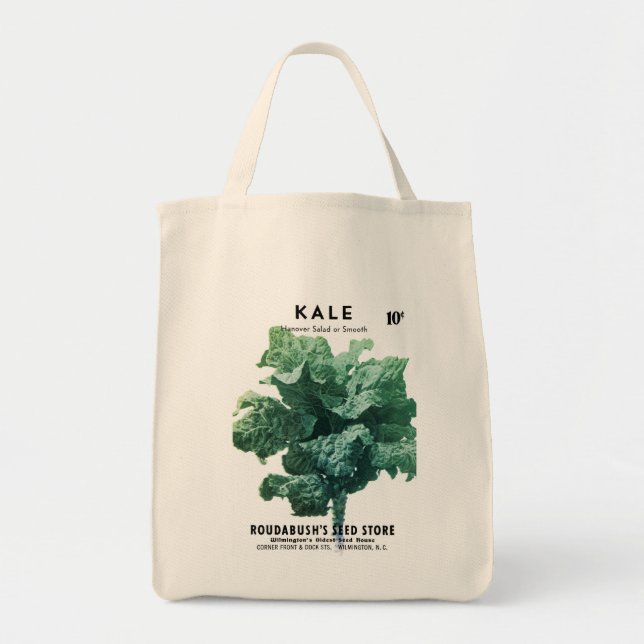 Kale Seed Packet Label Tote Bag (Front)