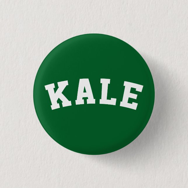 Kale Vegan Humour Button (Front)
