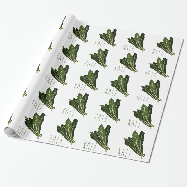 Kale Wrapping Paper (Unrolled)