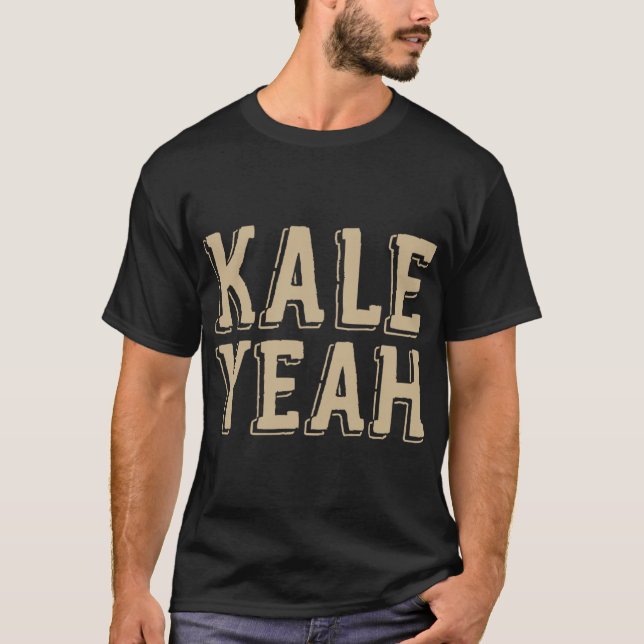 Kale Yeah Cute Funny Vegetarian Vegan Christmas Gi T-Shirt (Front)
