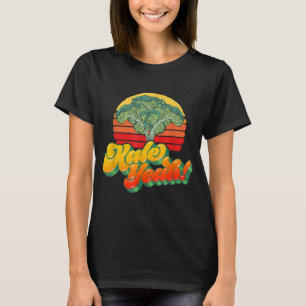 Kale Yeah Funny Vegetable Vintage Retro 80s Sunset T-Shirt