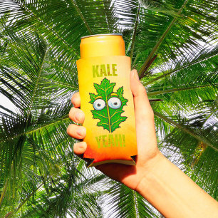 Kale Yeah Funny Veggie Pun 12oz Seltzer Can Cooler