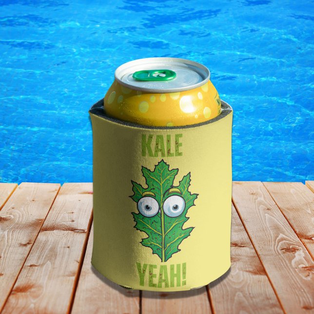Kale Yeah Funny Veggie Pun  Can Cooler (Creator Uploaded)
