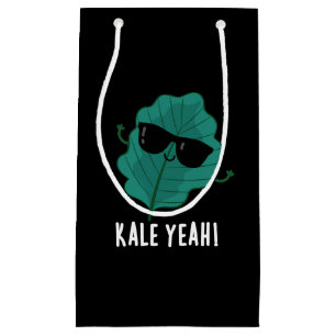 Kale Yeah Funny Veggie Pun Dark BG Small Gift Bag