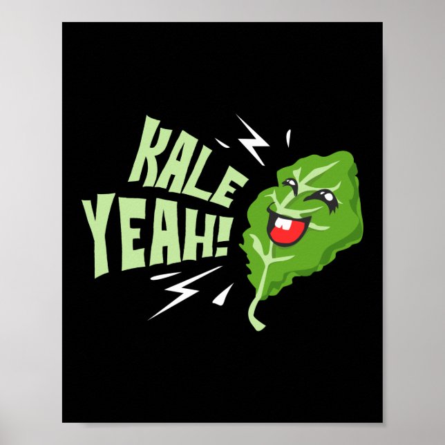 Kale Yeah Pun Vegan Gardening Poster (Front)