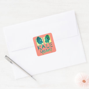 Kale Yeah - Punny Garden Card Square Sticker