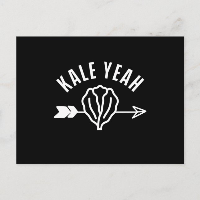 Kale Yeah Veggie Vegan Vegetarian Veganism Gift Postcard (Front)