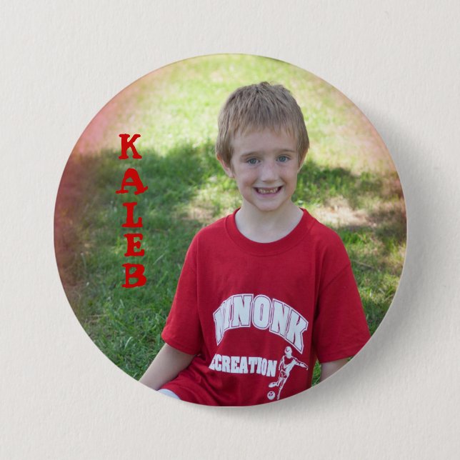 kaleb 7.5 cm round badge (Front)