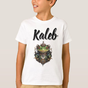 Kaleb Name With Steampunk Frog, T-Shirt
