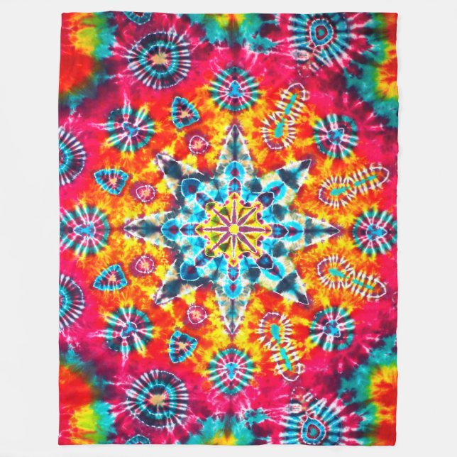 Kaleido-dye Fleece Blanket (Front)