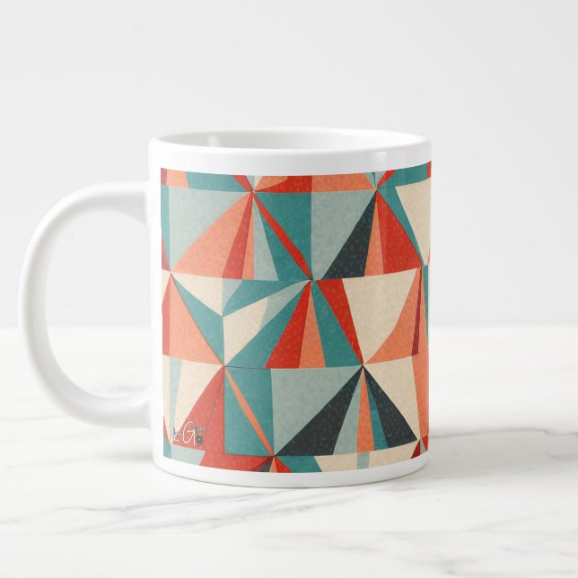 Kaleido Love | Large Coffee Mug (Left)