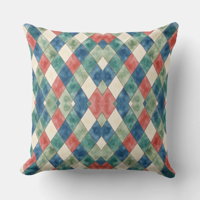 Kaleido Plaid Cushion (Front)