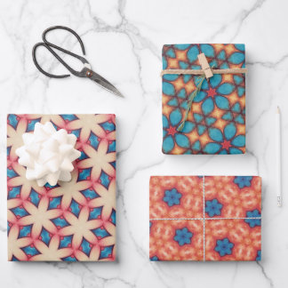 KaleidoDreams An Enchanting Splash of Colour Set 2 Wrapping Paper Sheet