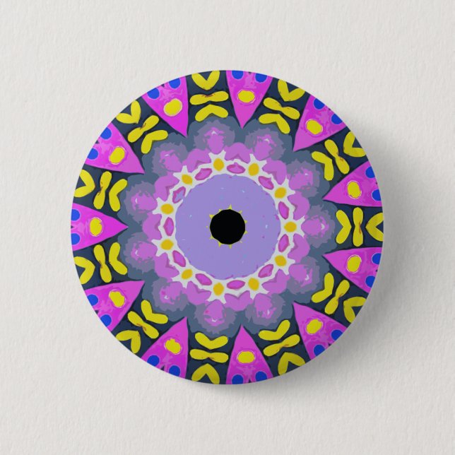 kaleidoscope 6 cm round badge (Front)
