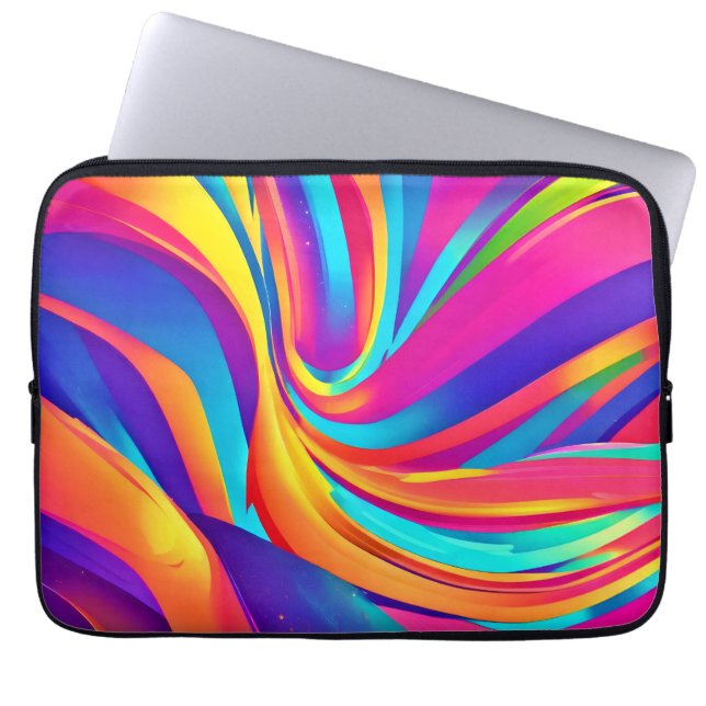 Kaleidoscope Abstract Burst Artwork Laptop Sleeve (Front)