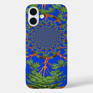 Kaleidoscope Acacia Tree Art Print/Graphic iPhone 16 Plus Case