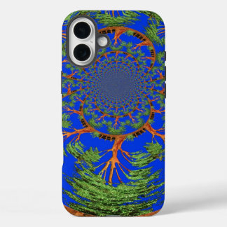 Kaleidoscope Acacia Tree Art Print/Graphic iPhone 16 Plus Case