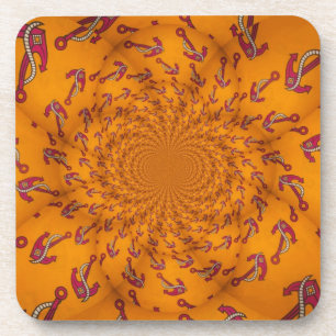 Kaleidoscope Anchor Art Print Coaster